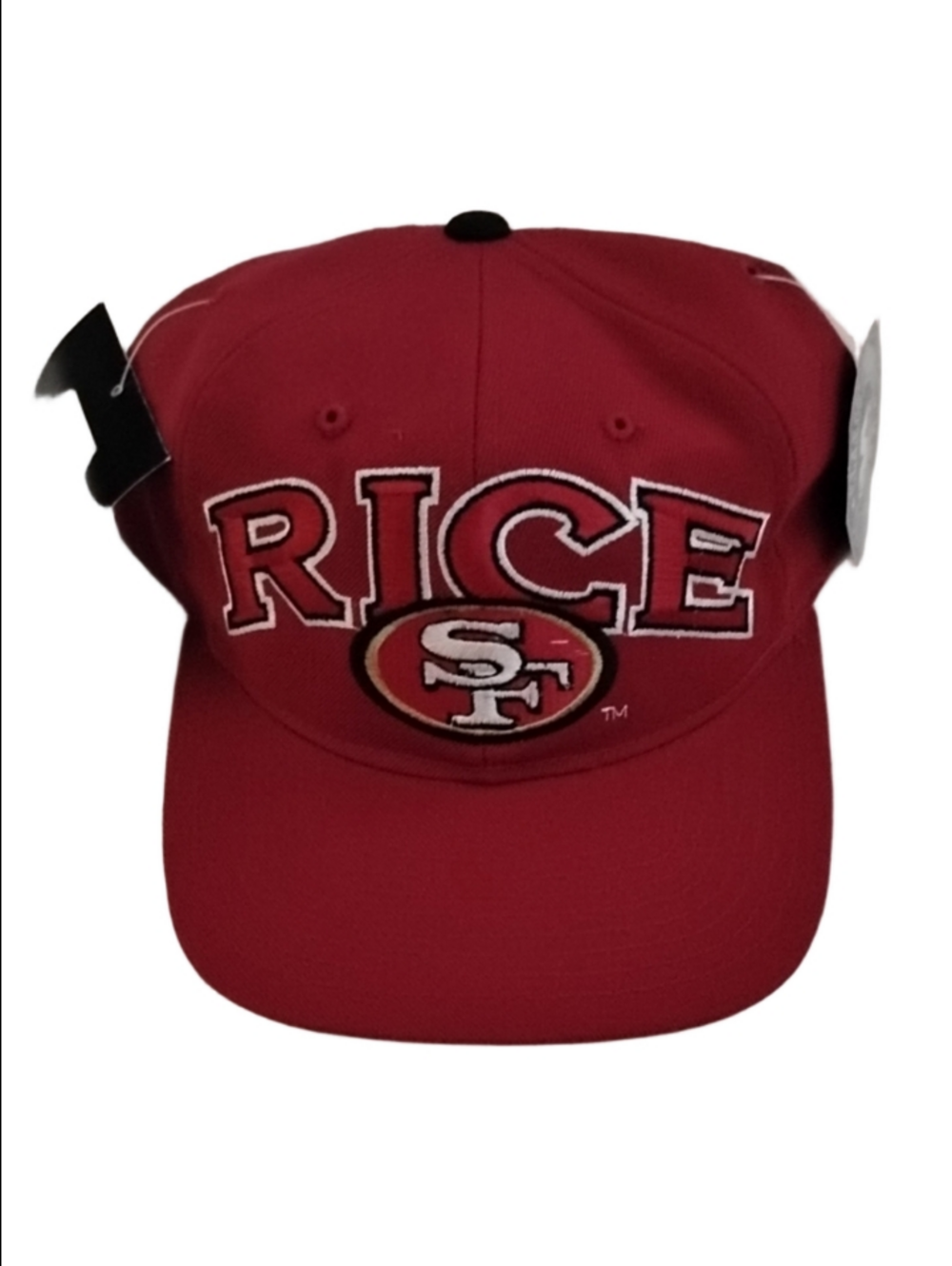 STARTER 49ers Vintage Red Jerry Rice SF Logo Baseball Cap
